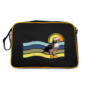 Puffin Island - Retro Bag - black/gold - Back