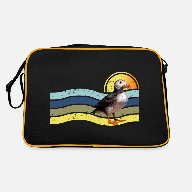 Île Puffin - Sac Retro - noir/or