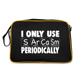 I ONLY USE PERIODICALLY - Retro Tasche - Schwarz/Gold - Hinten