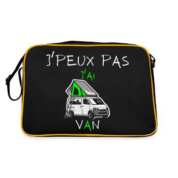 j'peux pas j'ai van - Sac Retro - noir/or - Dos