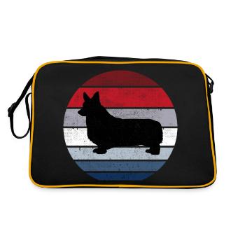 Corgi Breed Dog Queen Retro Animal Witty - Retro Bag - black/gold - Back