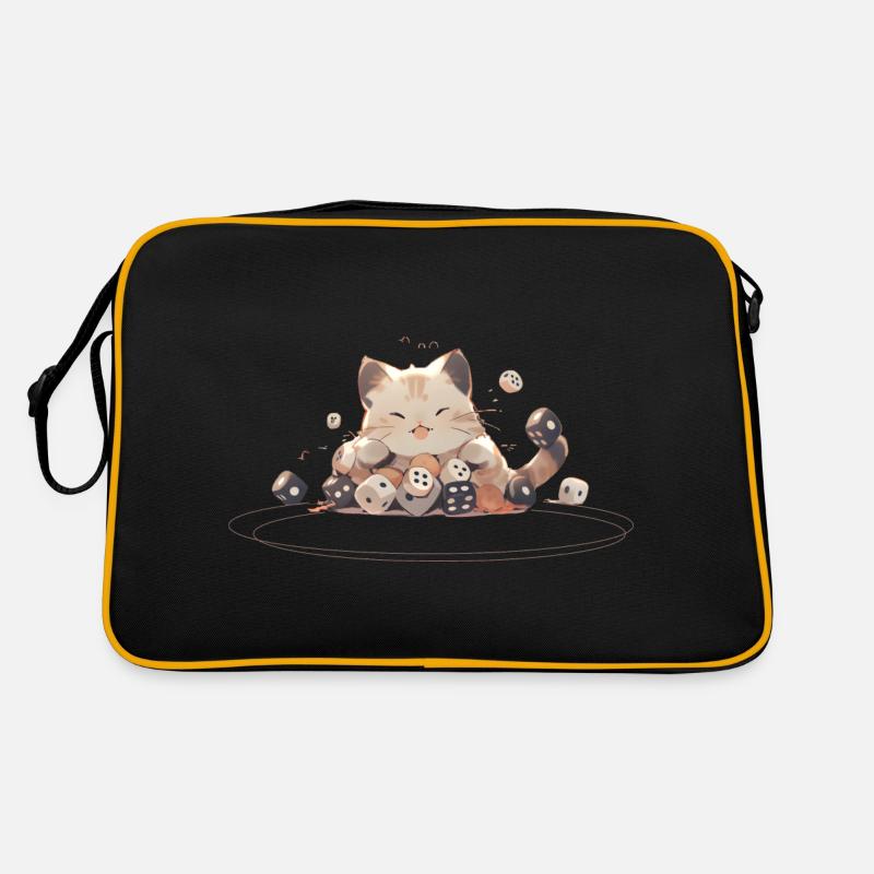 Chat mignon jouant avec des cubes Sac Retro