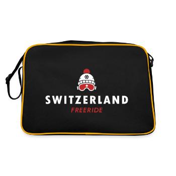 Suisse ski freeride sport skieur Alpes - Sac Retro - noir/or - Dos