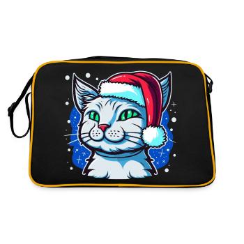 Cute Advent cat illustration, the ideal Advent - Retro Bag - black/gold - Back