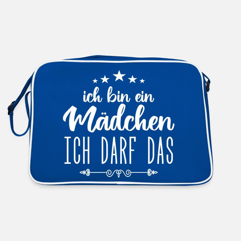 Baby Mädchen Ich darf das, ich bin ein Mädchen !! Retro Tasche