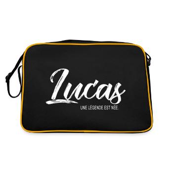 Lucas une légende Cadeau T shirt lucas - Sac Retro - noir/or - Dos