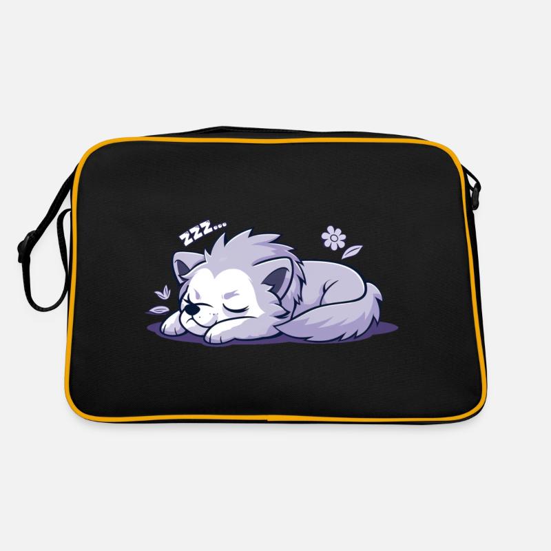 Sleeping Wolf - Sticker Retro Bag