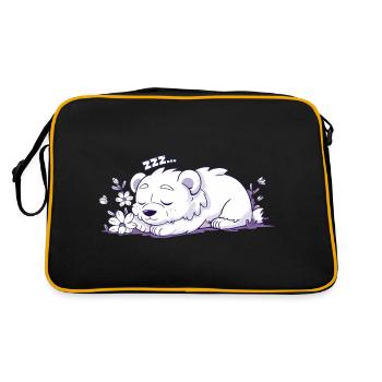 Sleeping Bear - Sticker - Retro Bag - black/gold - Back