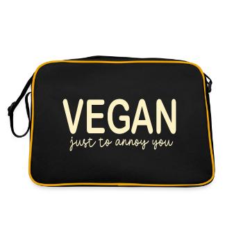 Vegan just to annoy you - Retro Bag - black/gold - Back