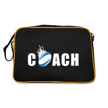 coach coach of the Rugby team - Retro Bag - black/gold - Back
