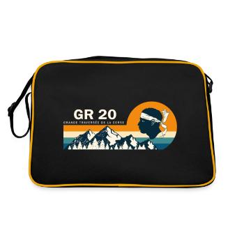GR20 GR 20 randonnée Corse - Sac Retro - noir/or - Dos