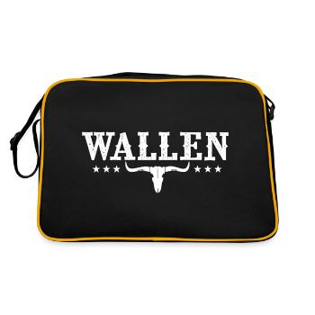 western country music Girl Bull Skull - Retro Bag - black/gold - Back