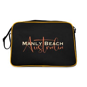 Manly Beach Australia - Retro Bag - black/gold - Back