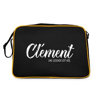 Clément une légende Cadeau T shirt Clement - Sac Retro - noir/or - Dos
