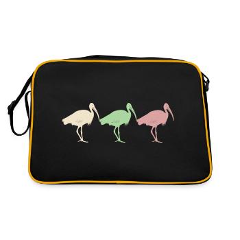 3 Bin Chicken - Retro Tasche - Schwarz/Gold - Hinten