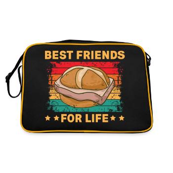 Leberkäse Best Friends for Life - Retro Bag - black/gold - Back