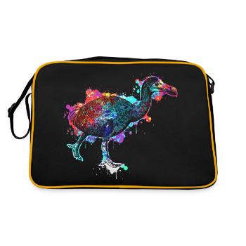 Dodo - extinct flightless bird - Retro Bag - black/gold - Back