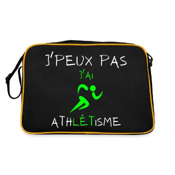 j'peux pas j'ai athlétisme - Sac Retro - noir/or - Dos