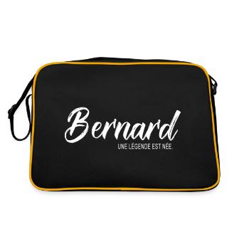 Bernard une légende Cadeau T shirt bernard - Sac Retro - noir/or - Dos