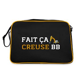 Fait ça Creuse bb humour Pelleteuse - Sac Retro - noir/or - Dos
