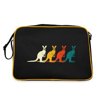 4 Kangaroos in Australia - Retro Bag - black/gold - Back