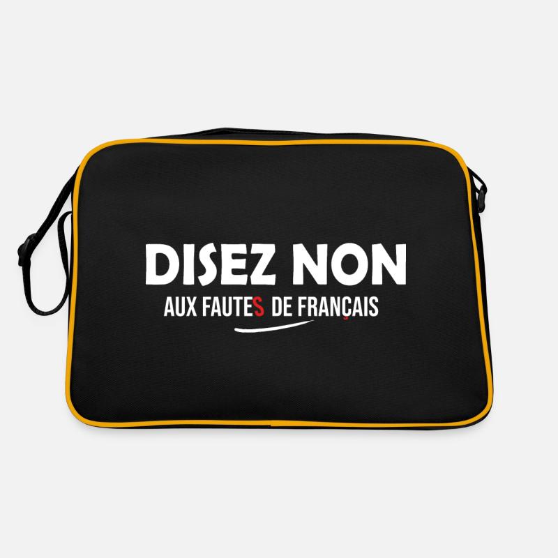 Français langue Française faute orthographe Sac Retro