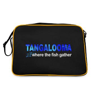 Tangalooma, where the fish gather - Retro Tasche - Schwarz/Gold - Hinten
