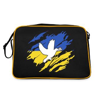 Colombe de la Paix Ukraine - Sac Retro - noir/or - Dos