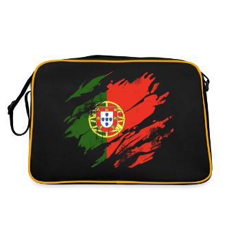 Drapeau du Portugal - Sac Retro - noir/or - Dos