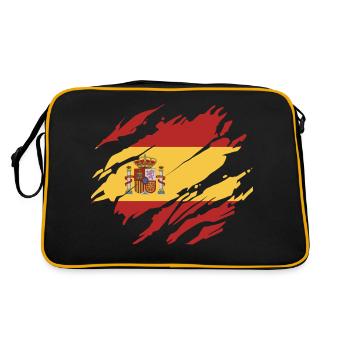 Spanien - Retro Tasche - Schwarz/Gold - Hinten