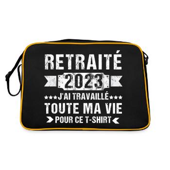 Retraité 2023 humour retraite cadeau pour retraité - Sac Retro - noir/or - Dos
