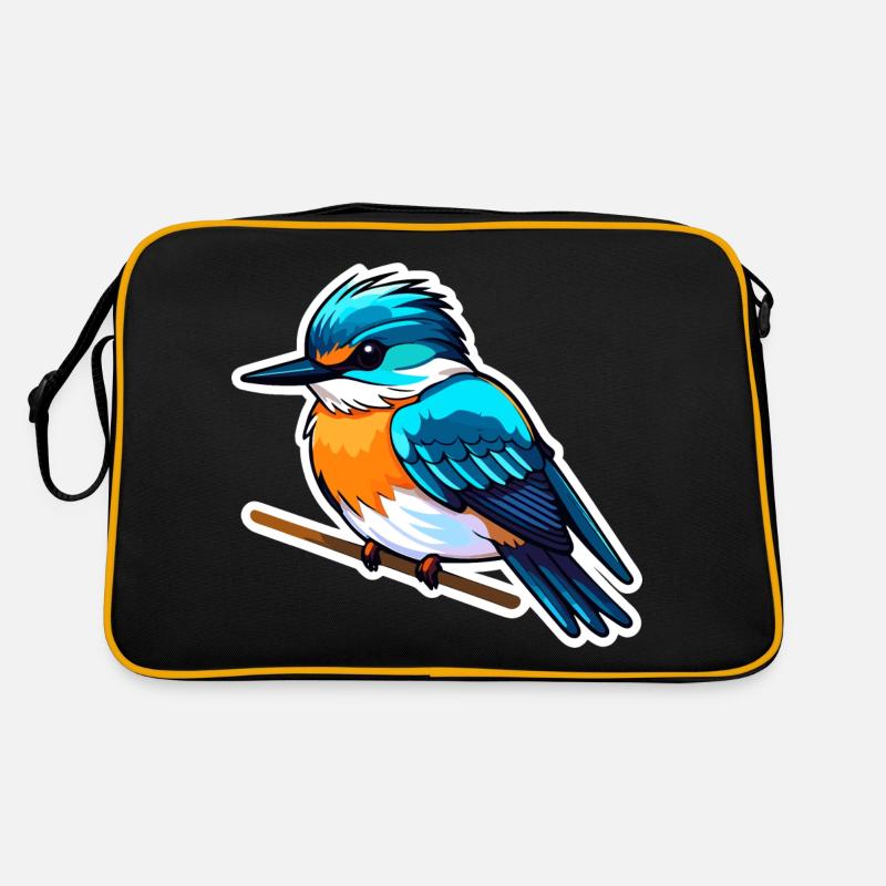 Kingfisher Bird Drawing Retro Bag