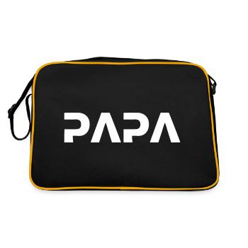Papa cadeau papa fete papa personnalisé - Sac Retro - noir/or - Dos