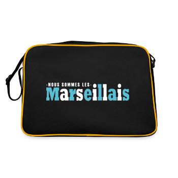 Marseille nous sommes les Marseillais football OM - Sac Retro - noir/or - Dos