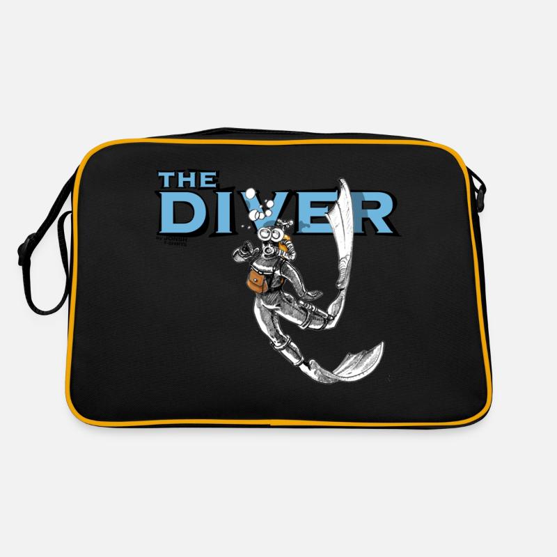 the_diver - Retro Tasche - Schwarz/Gold