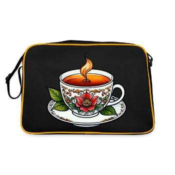 Teacup Neo Traditional - Retro Bag - black/gold - Back