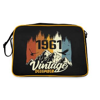 Birthday Gift born in December 1961 - Retro Bag - black/gold - Back