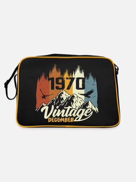 Cadeau d’anniversaire né en décembre 1970 - Sac Retro - noir/or - Dos