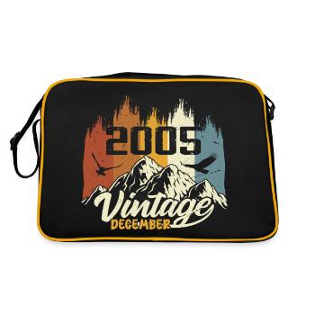 Cadeau d’anniversaire né en décembre 2005 - Sac Retro - noir/or - Dos