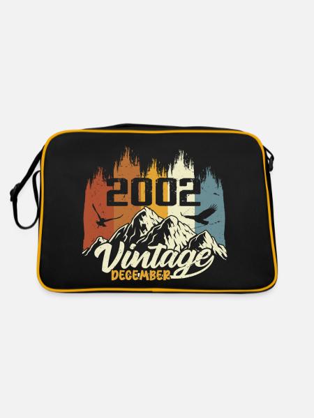 Cadeau d’anniversaire né en décembre 2002 - Sac Retro - noir/or