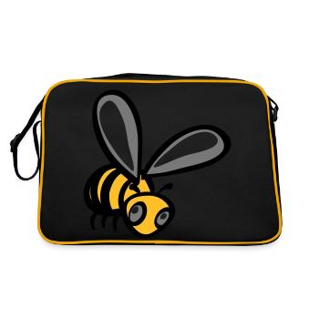 abeille - Sac Retro - noir/or - Dos