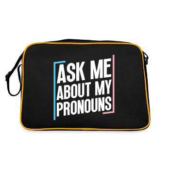 Trans Transgender Transsexual Pride - Retro Bag - black/gold - Back
