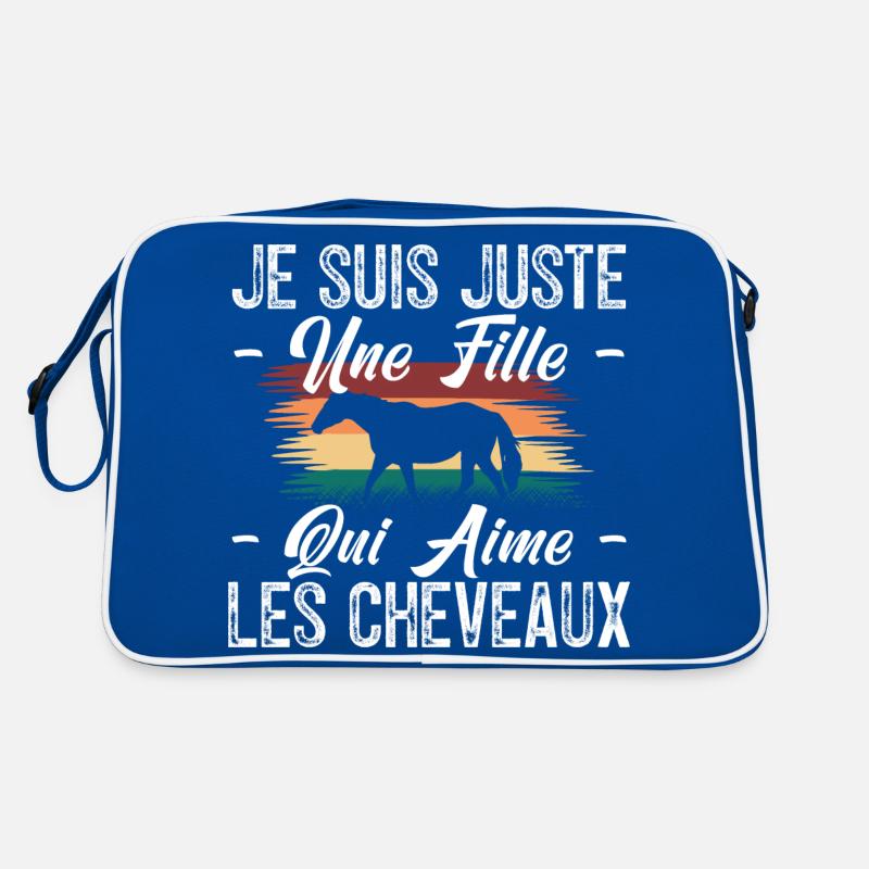Cadeau cavalière. Amoureuse du cheval. Sac Retro