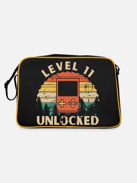 Level 11 Unlocked - Retro Bag - black/gold - Back