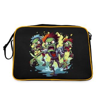 Zombie Apocalypse Halloween Zombie Hunter Undead - Sac Retro - noir/or - Dos