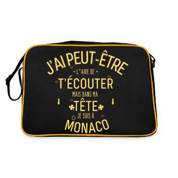 Dans ma Tête je suis à Monaco - Sac Retro - noir/or - Dos