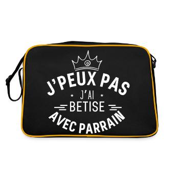 J peux pas j ai Betise avc parrain - Sac Retro - noir/or - Dos
