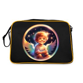 Petit ange arc en ciel - Sac Retro - noir/or - Dos