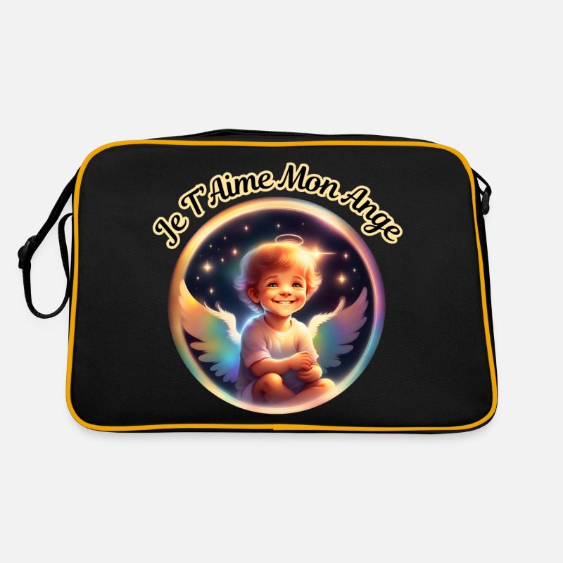 Ich liebe dich, mein Engel 1 Retro Tasche