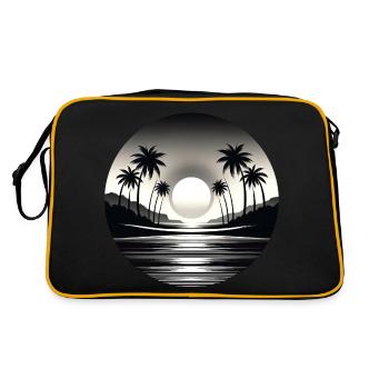 Escapade tropicale au clair de lune - Sac Retro - noir/or - Dos